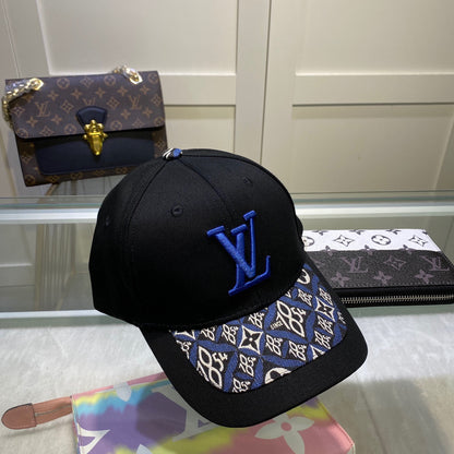 Louis Vuitton Cap Blue Pattern
