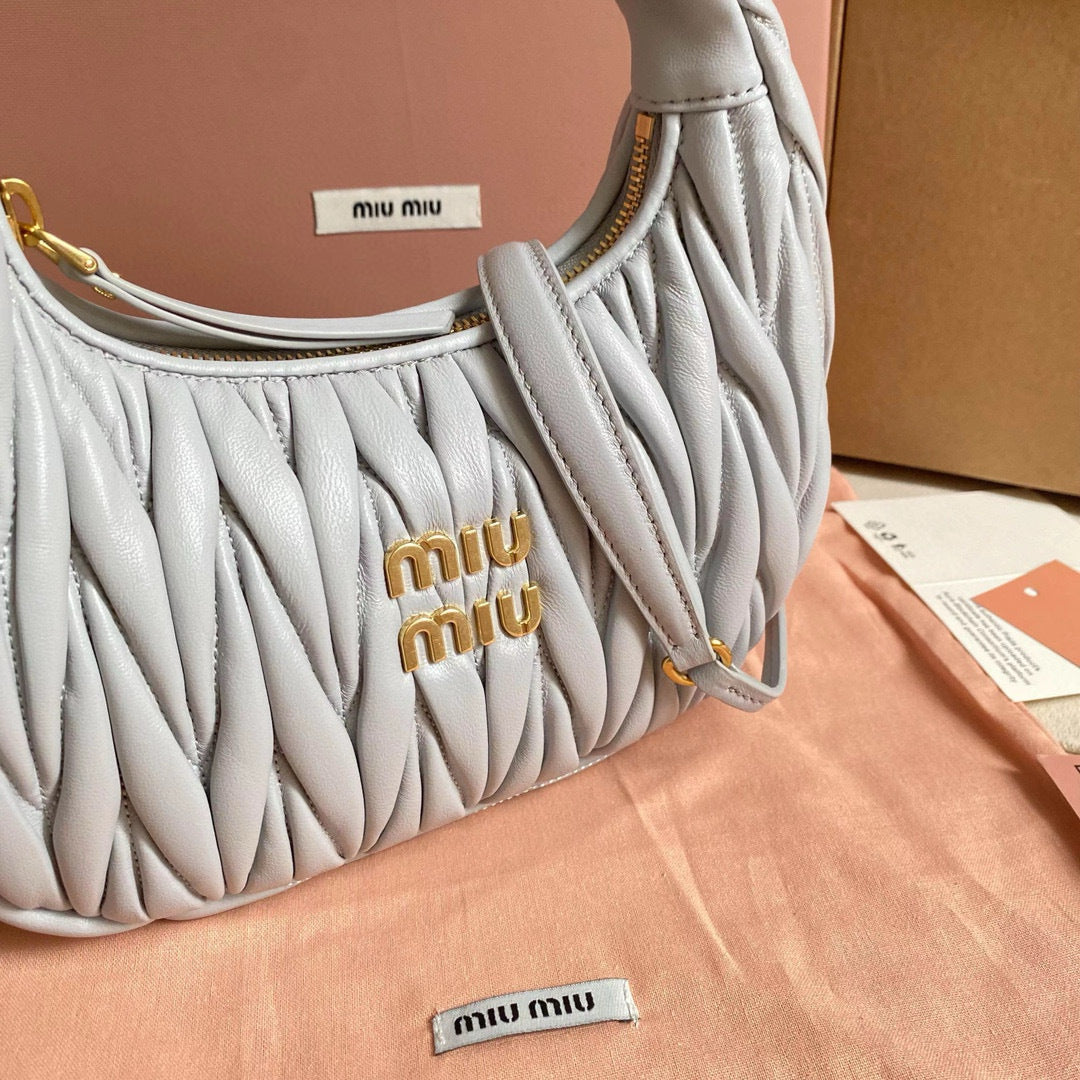 Miu Miu Wander Matelasse Nappa Hobo