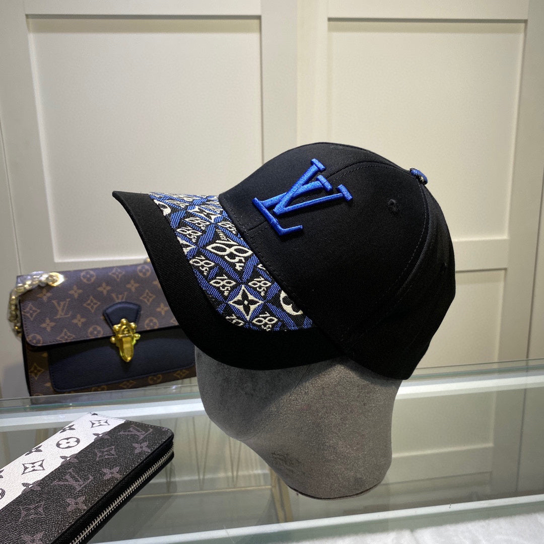 Louis Vuitton Cap Blue Pattern