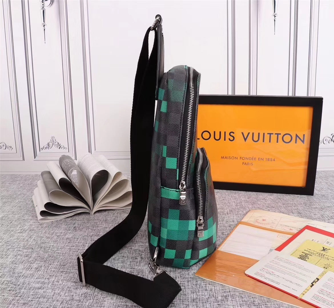 Louis Vuitton Crossbody Bag - Green/Grey
