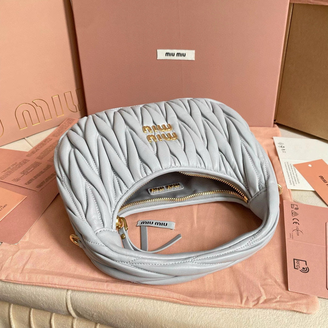 Miu Miu Wander Matelasse Nappa Hobo