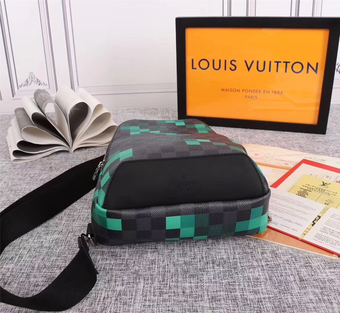 Louis Vuitton Crossbody Bag - Green/Grey