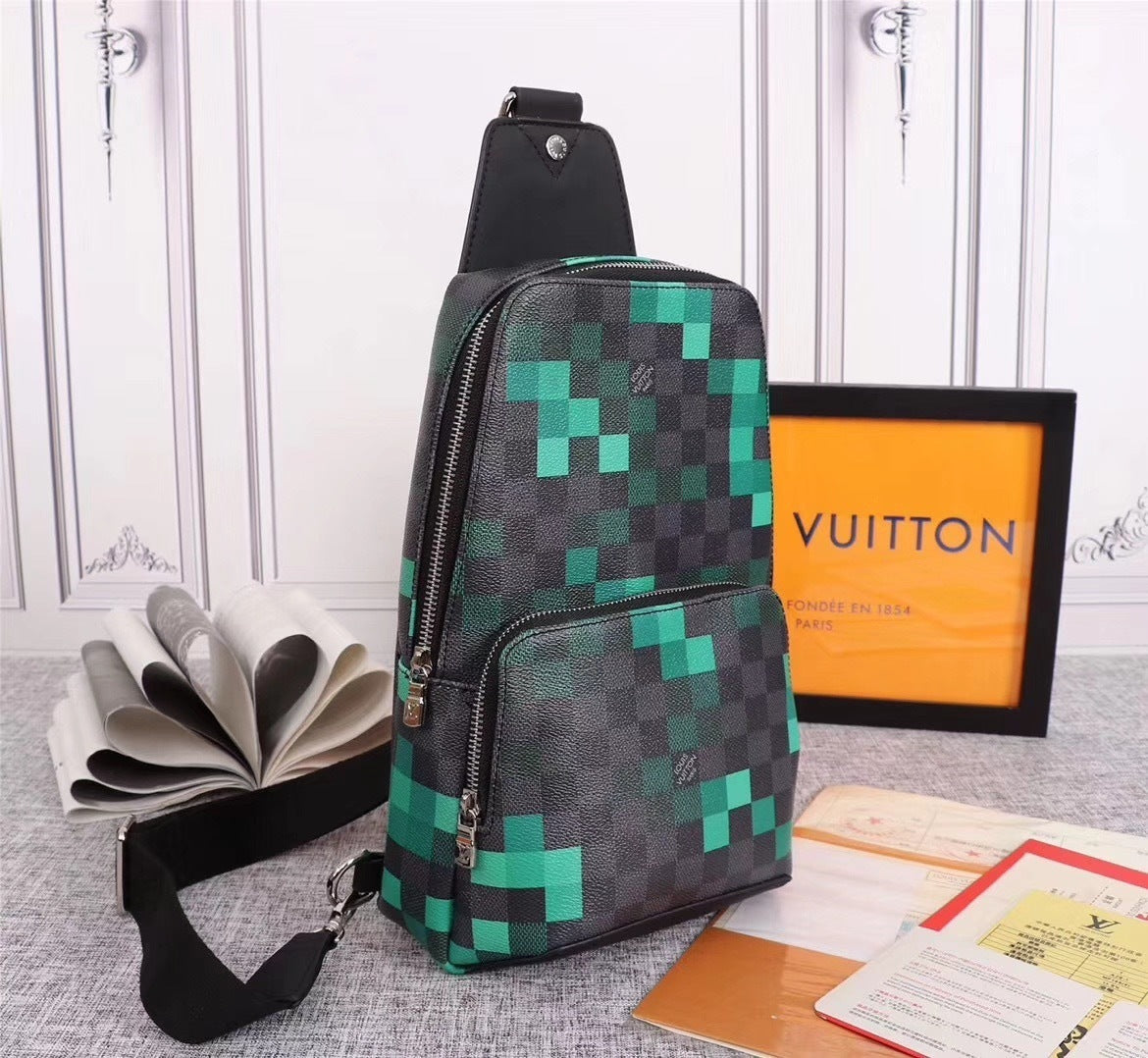 Louis Vuitton Crossbody Bag - Green/Grey